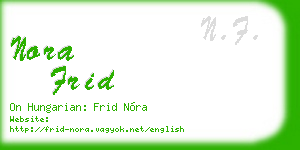 nora frid business card